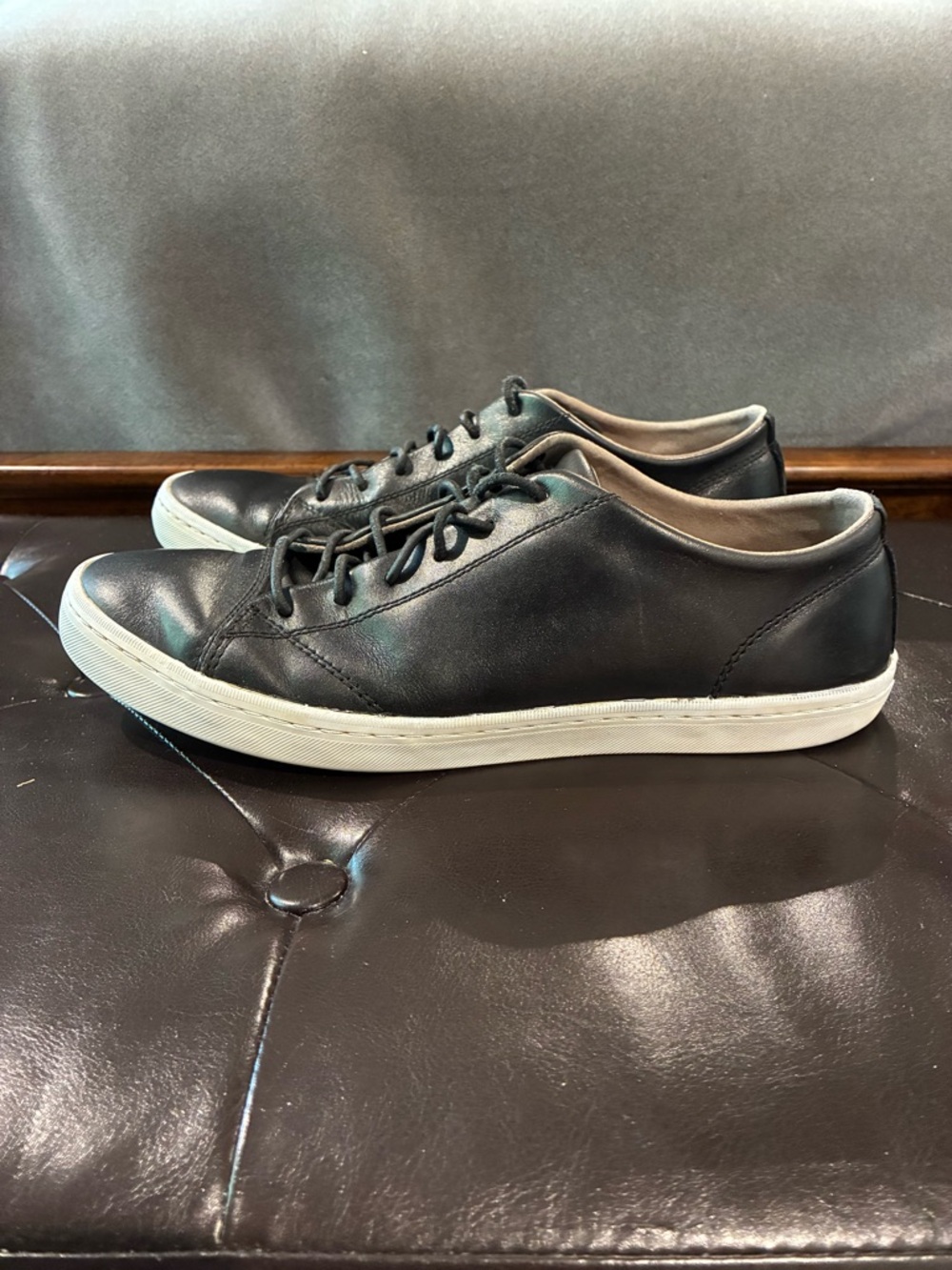 Cole Haan Trafton Lux Leather Sneakers Men’s 8.5 Black Casual Low Top Shoes